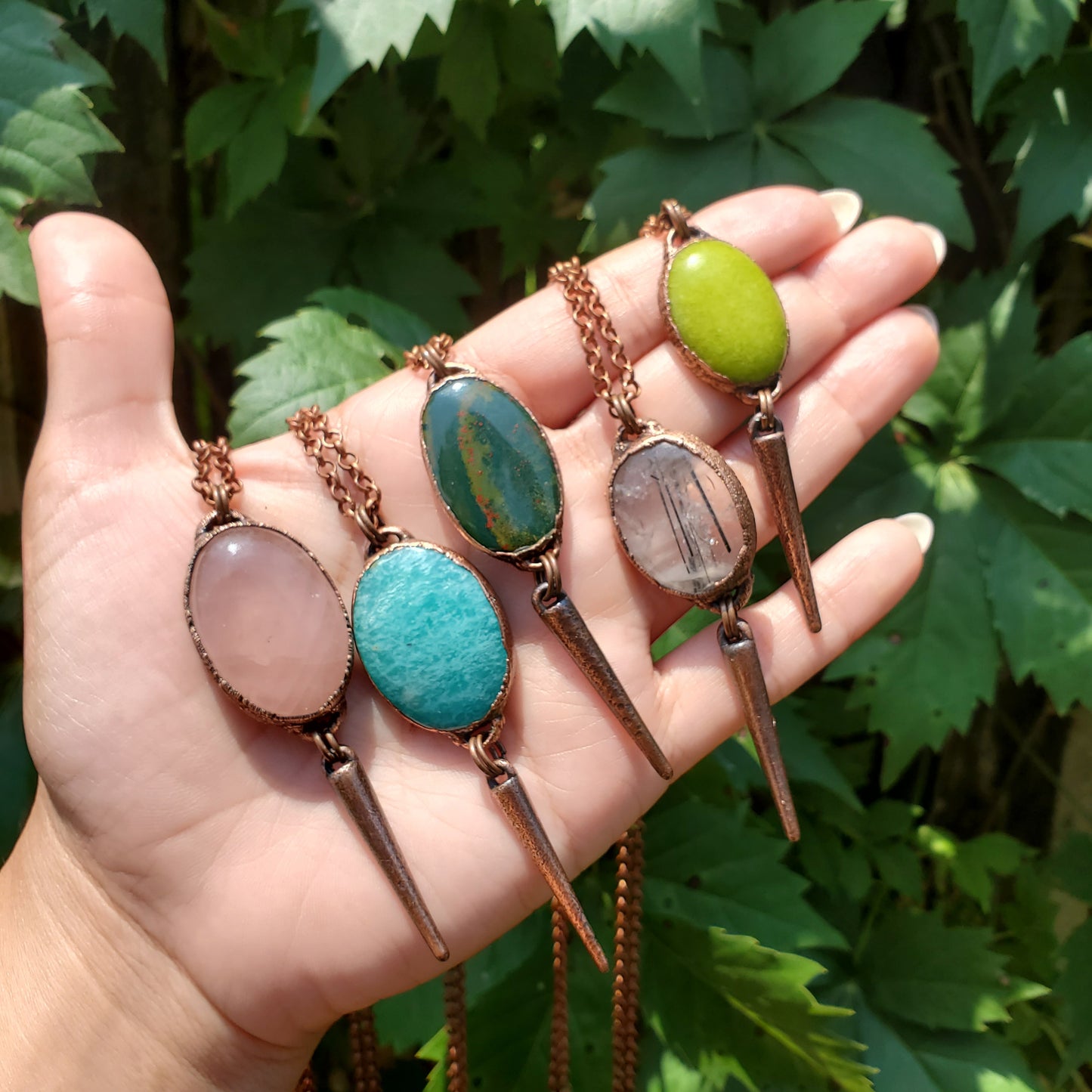 Spiked Crystal Pendants