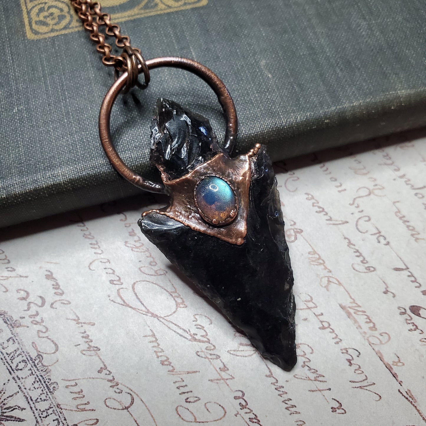Obsidian Arrowhead Necklace