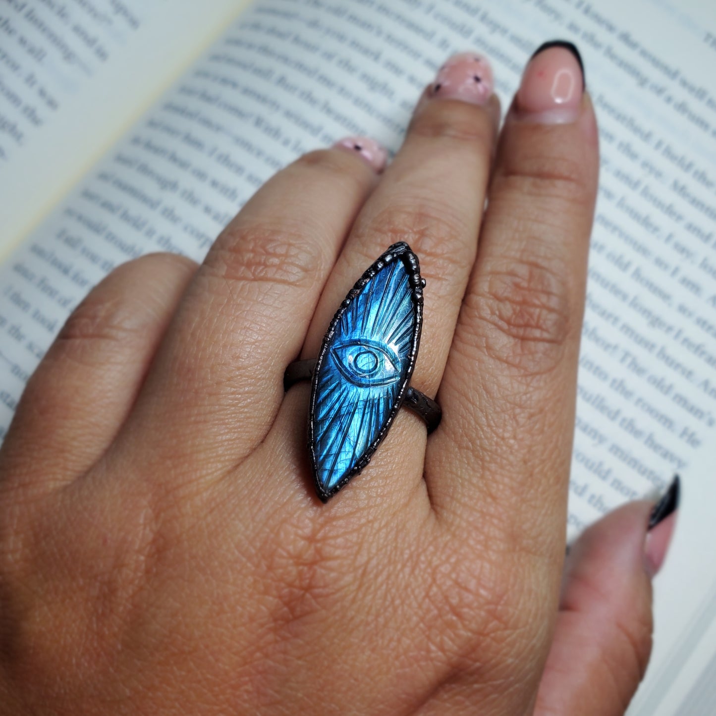 EVIL EYE COLLECTION - Labradorite Ring