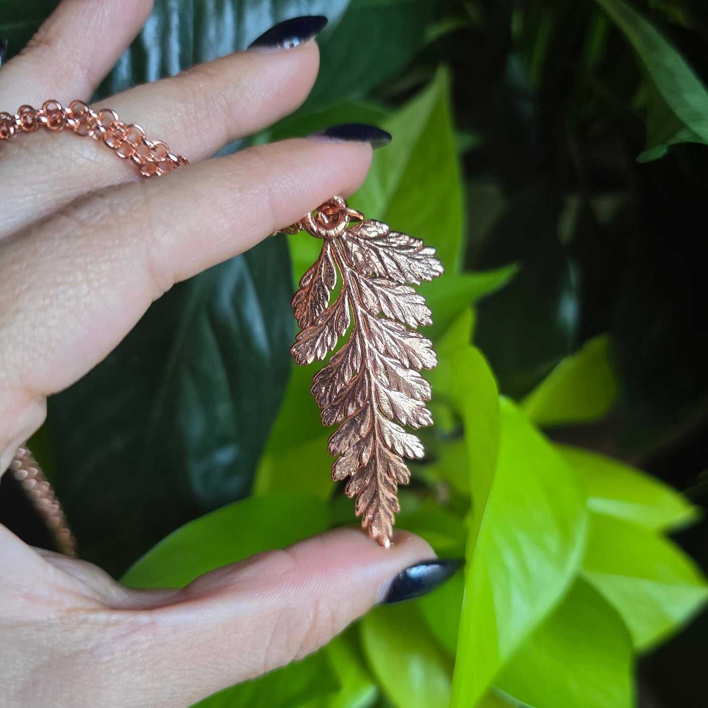 Real Fern Leaf Necklace - From the Garden II