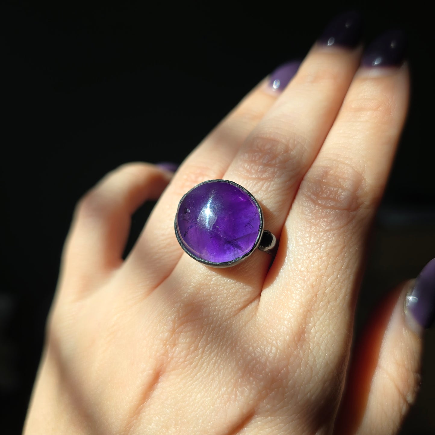 Amethyst Bubble Ring