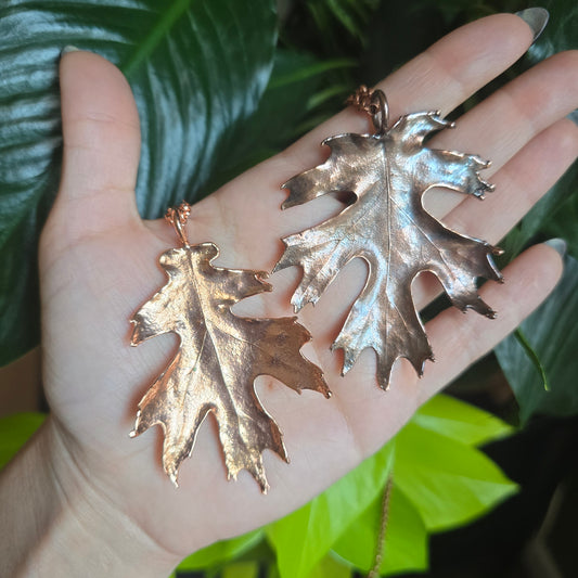 Real Oak Leaf Necklaces - From the Garden II