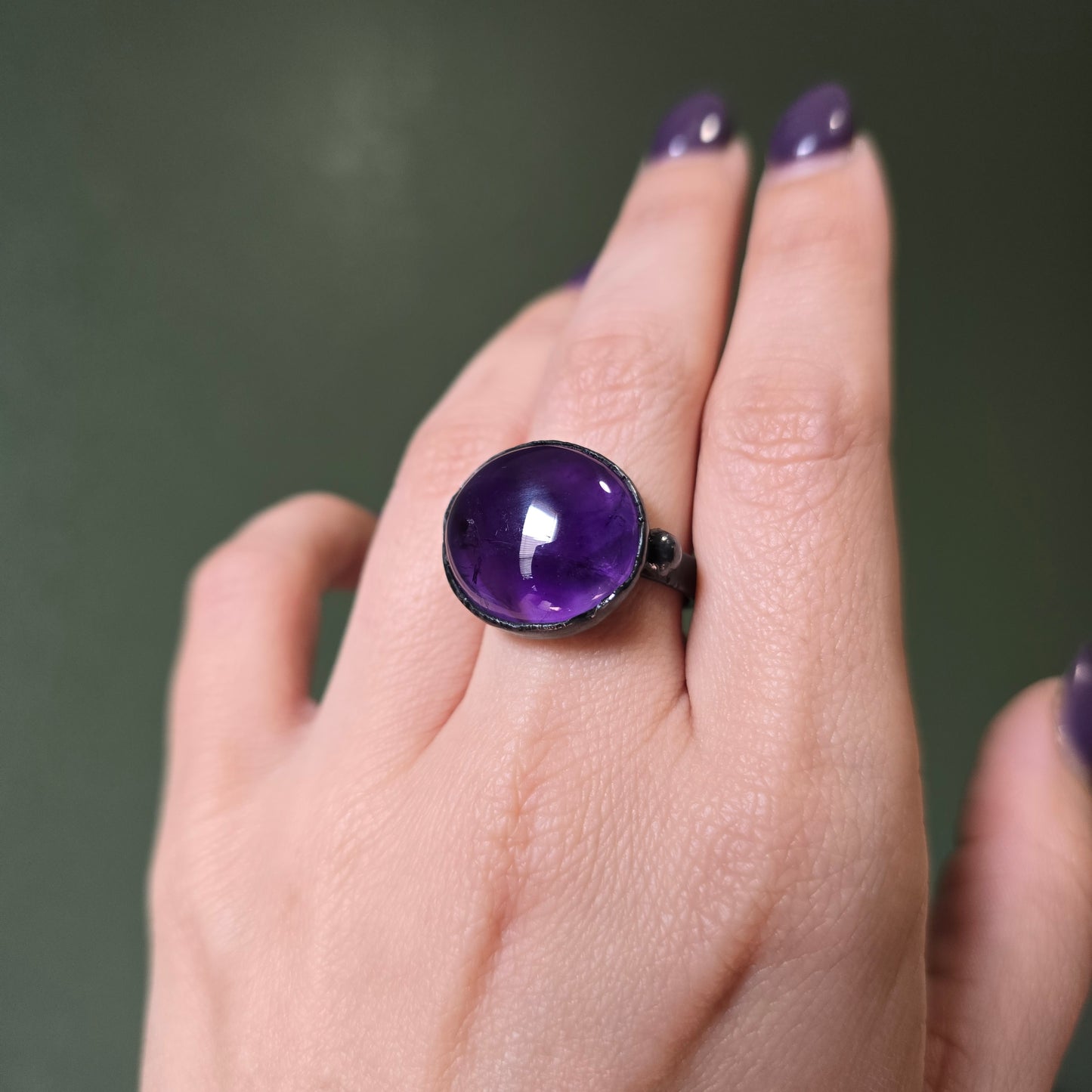 Amethyst Bubble Ring