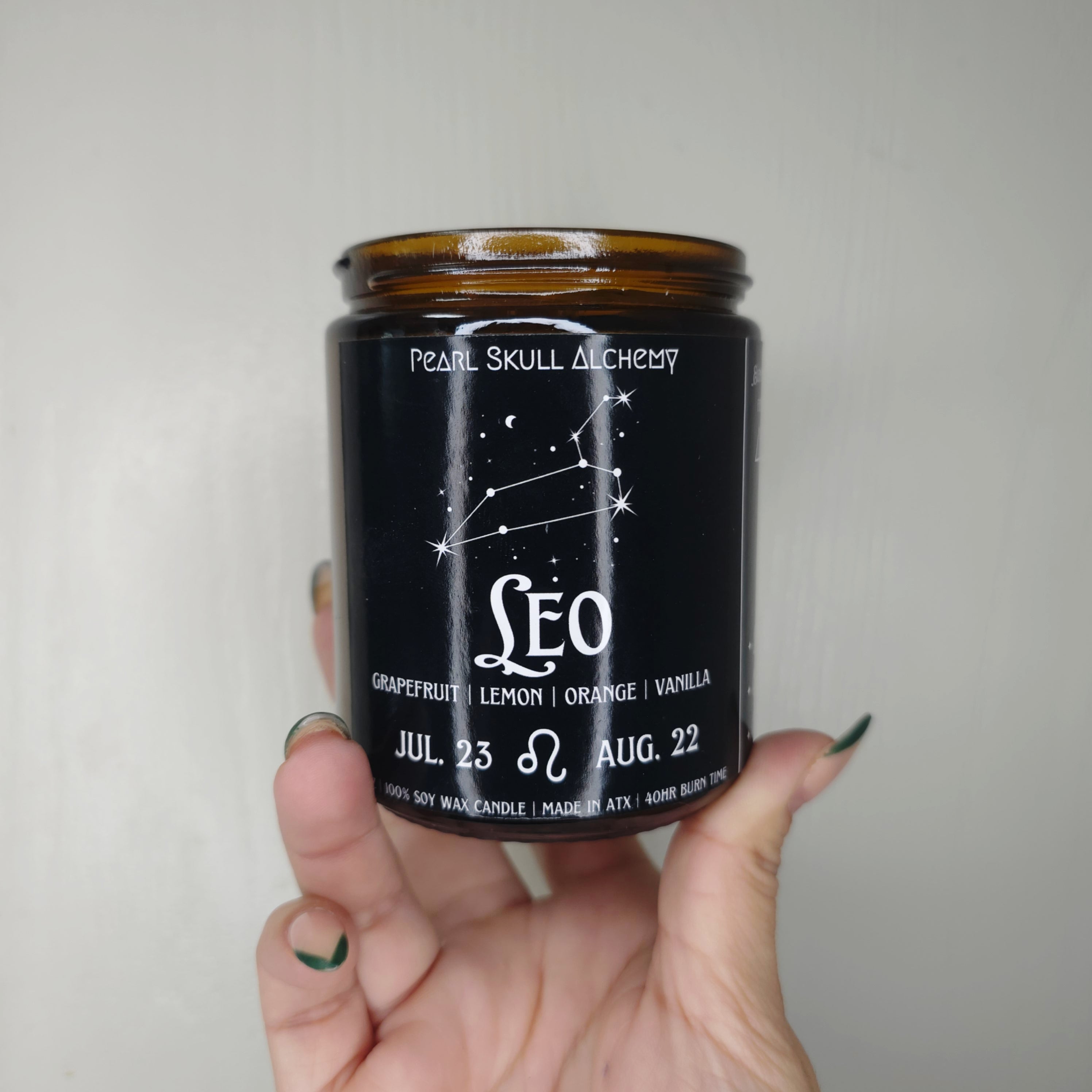 Leo Candle - Zodiac Collection – PearlSkullAlchemy
