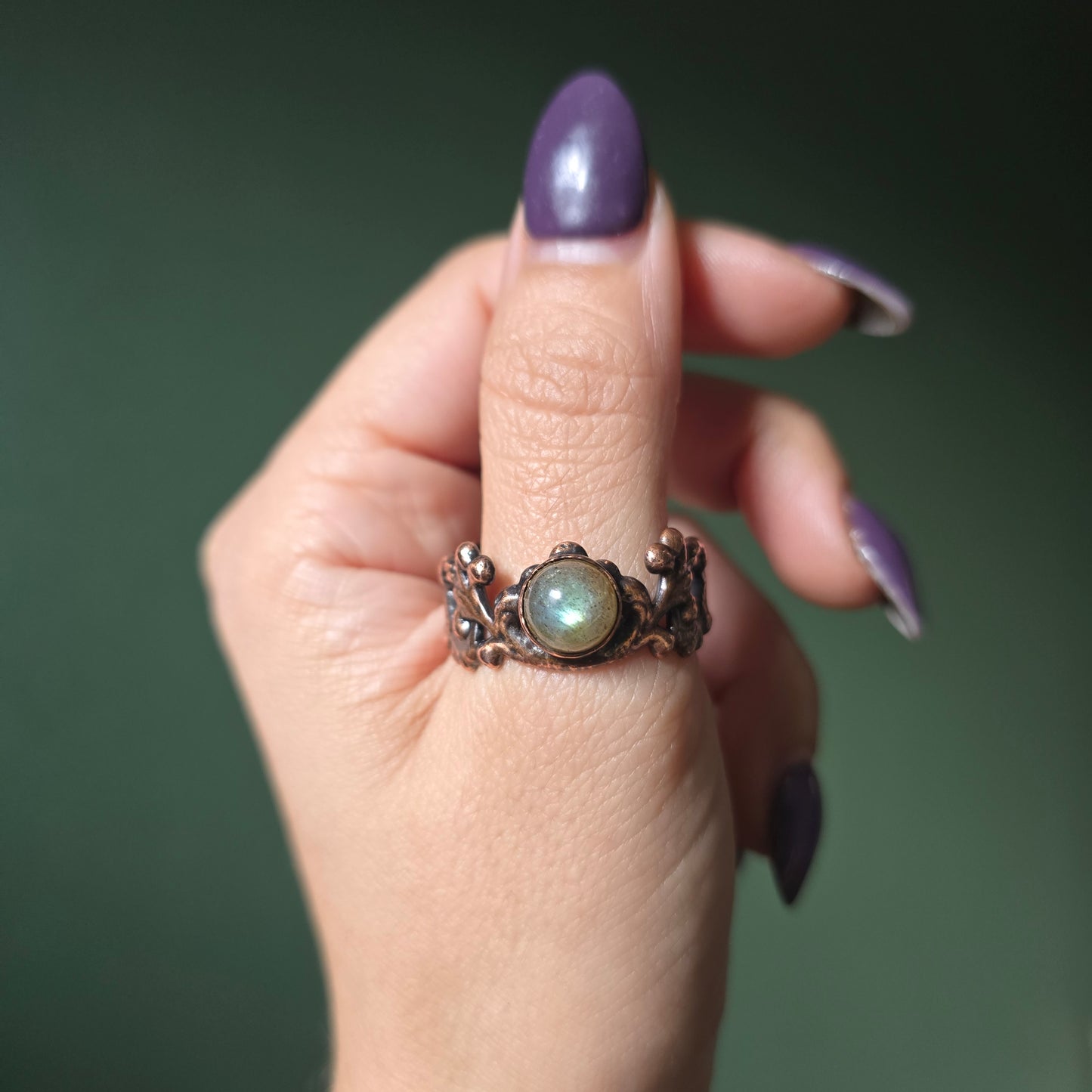Labradorite Filigree Ring
