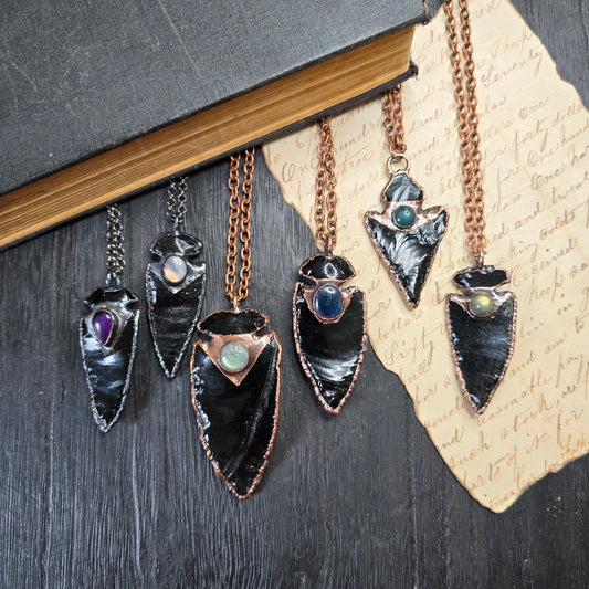 Obsidian Arrowhead Necklaces