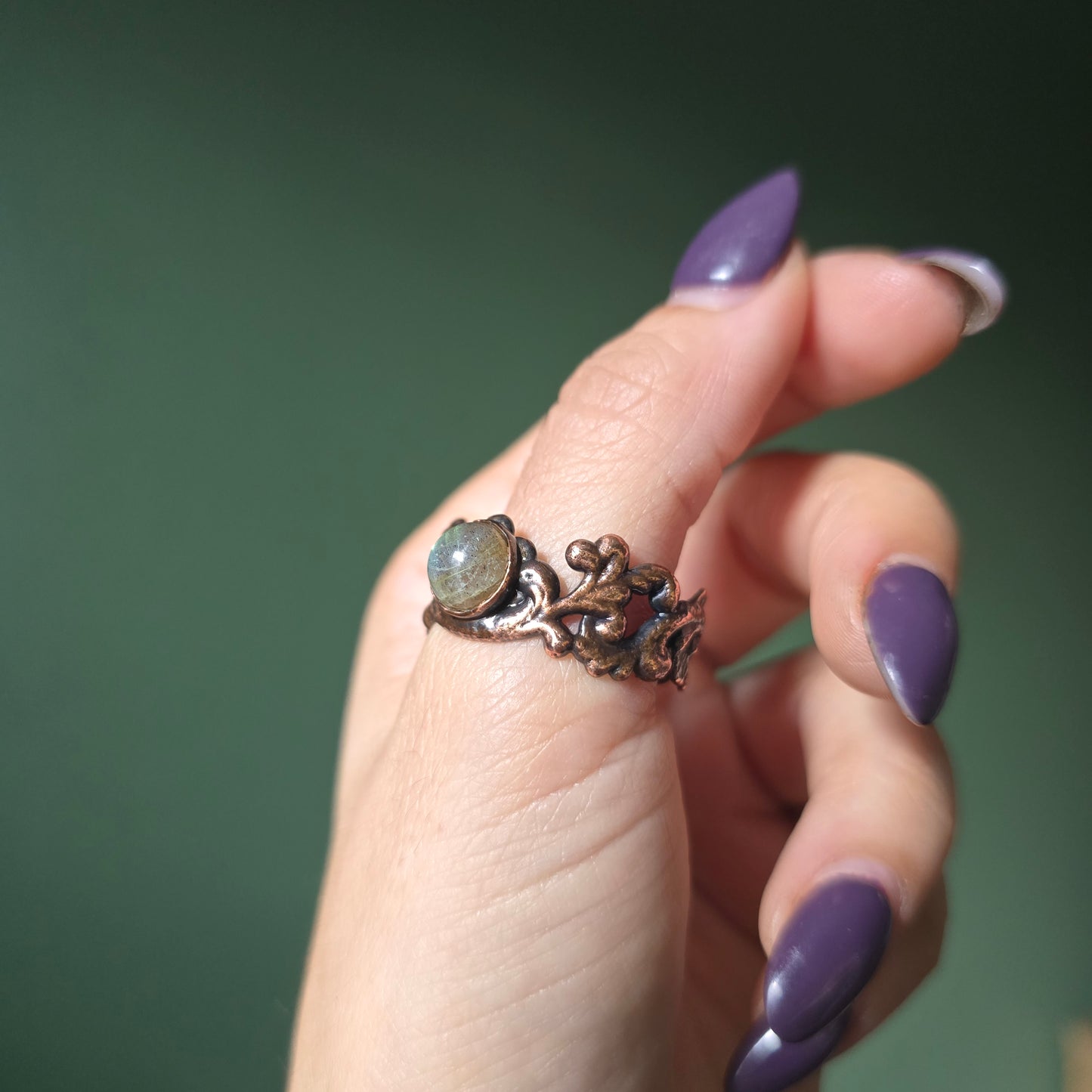 Labradorite Filigree Ring