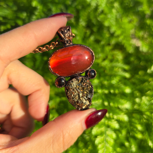Fire Collection - Carnelian, Pyrite, & Smokey Quartz