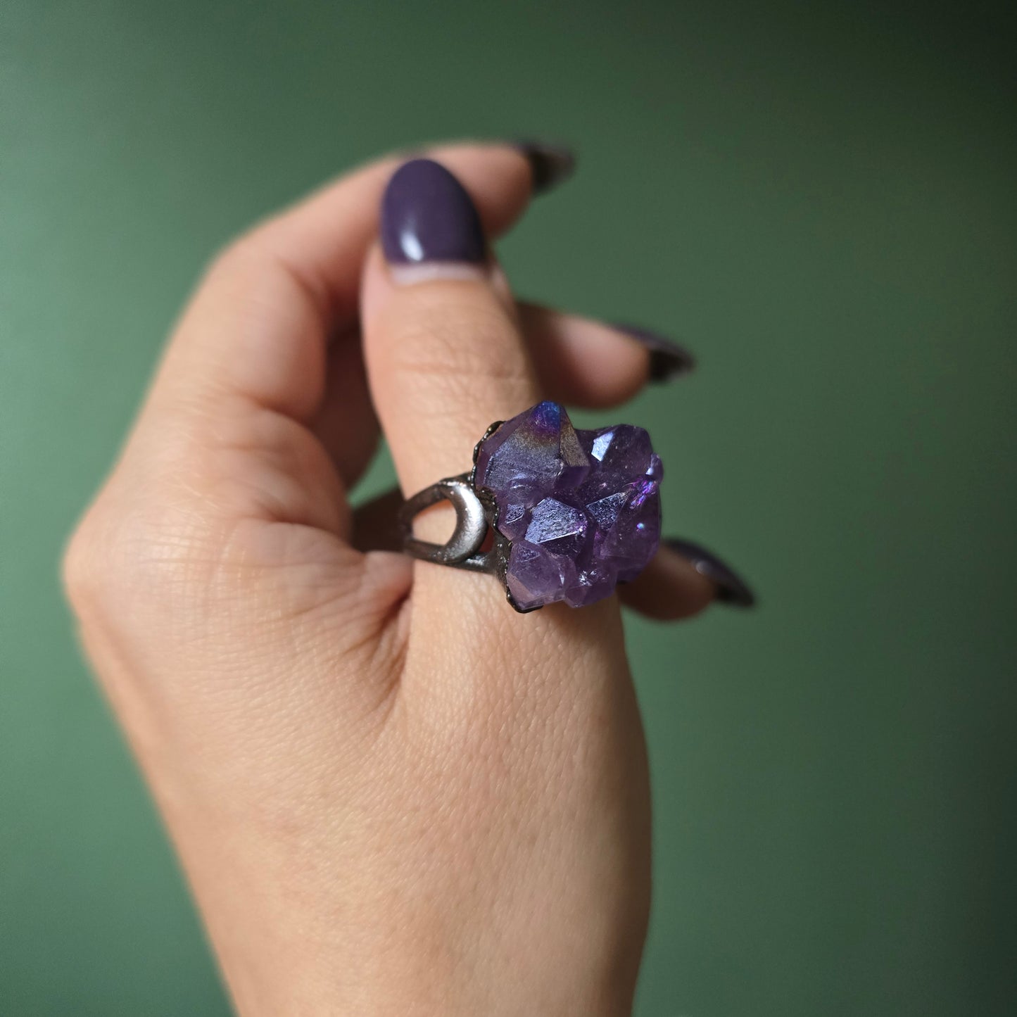 Amethyst Cluster Ring