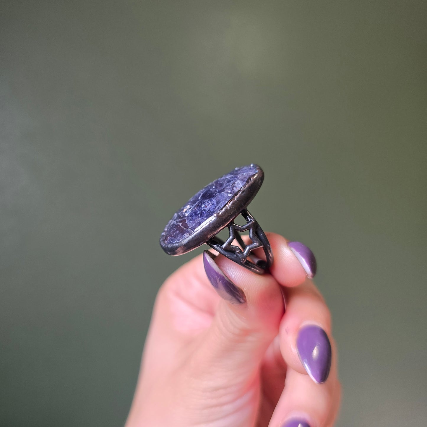 Iolite Star Ring