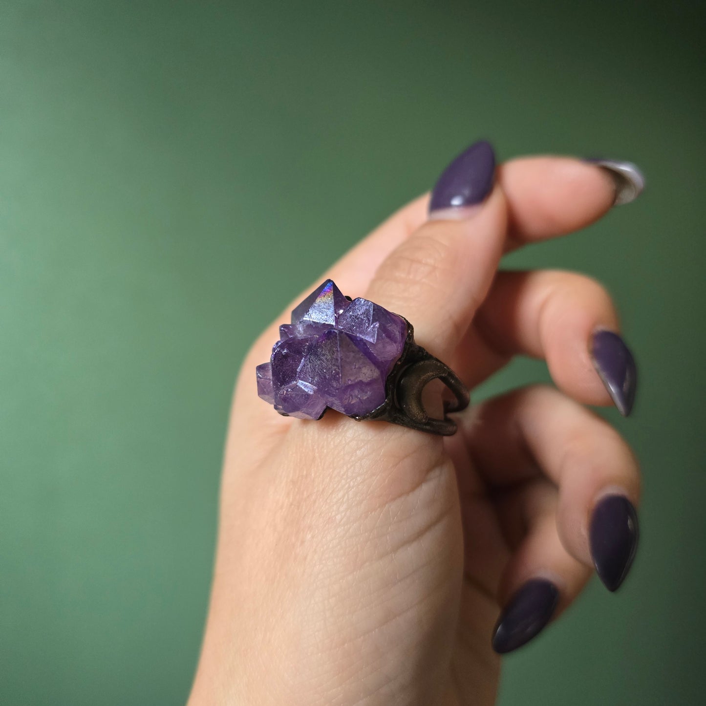 Amethyst Cluster Ring