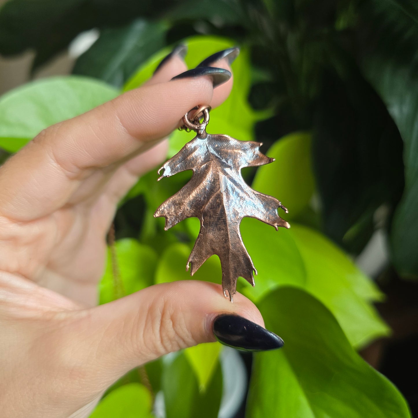 Labradorite & Real Leaf Necklaces - From the Garden II