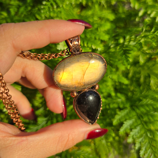 Fire Collection - Labradorite & Smokey Quartz