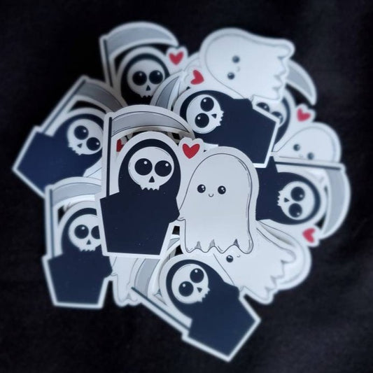 Grim and Ghost Sticker