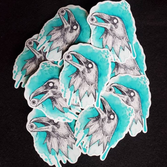 Blue Raven Sticker
