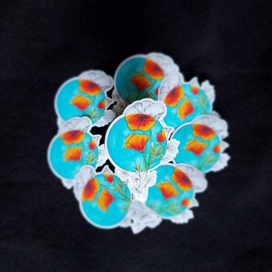 "California Poppy" Sticker