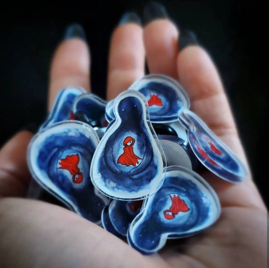 Shadow Skull Acrylic Pin