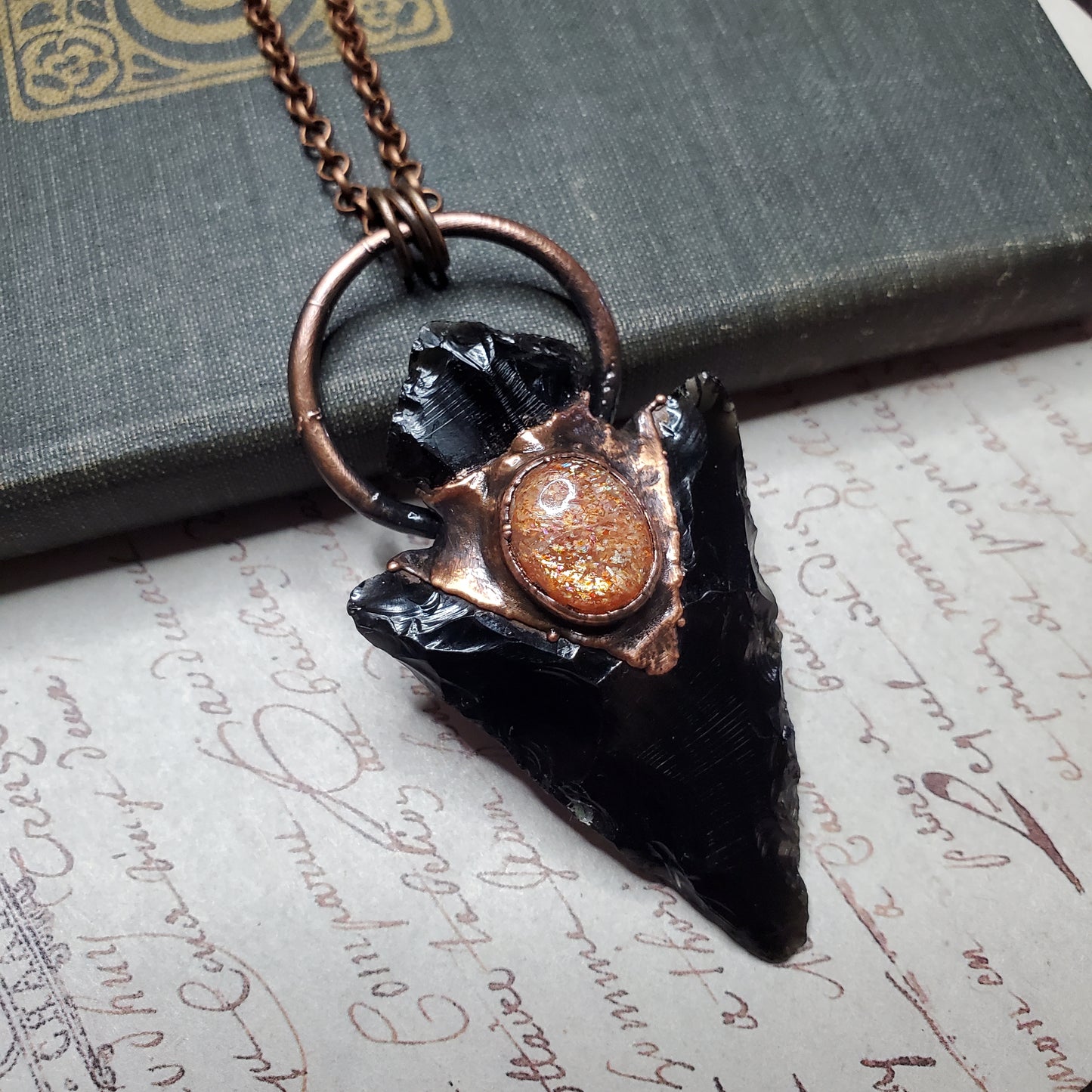 Obsidian Arrowhead Necklace