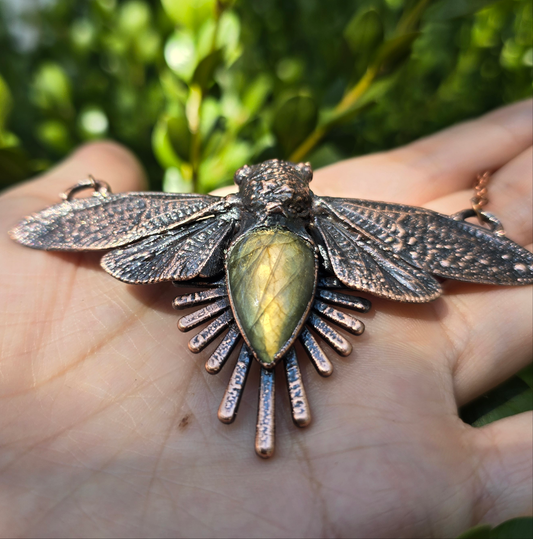 Real Electroformed Cicada Necklace #3