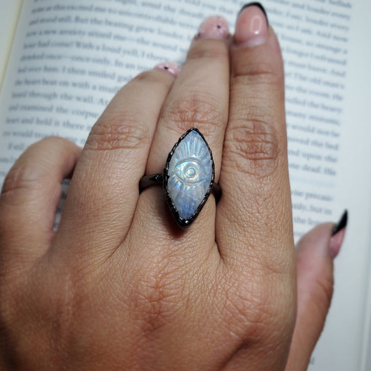EVIL EYE COLLECTION - Moonstone Ring