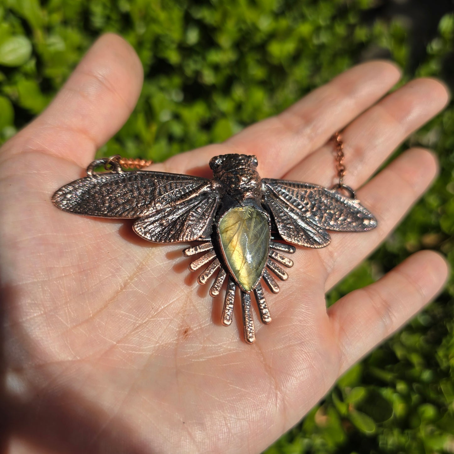 Real Electroformed Cicada Necklace #3