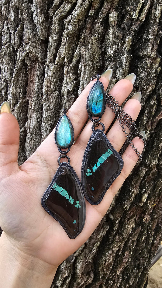 Real Butterfly Wing Necklaces #4