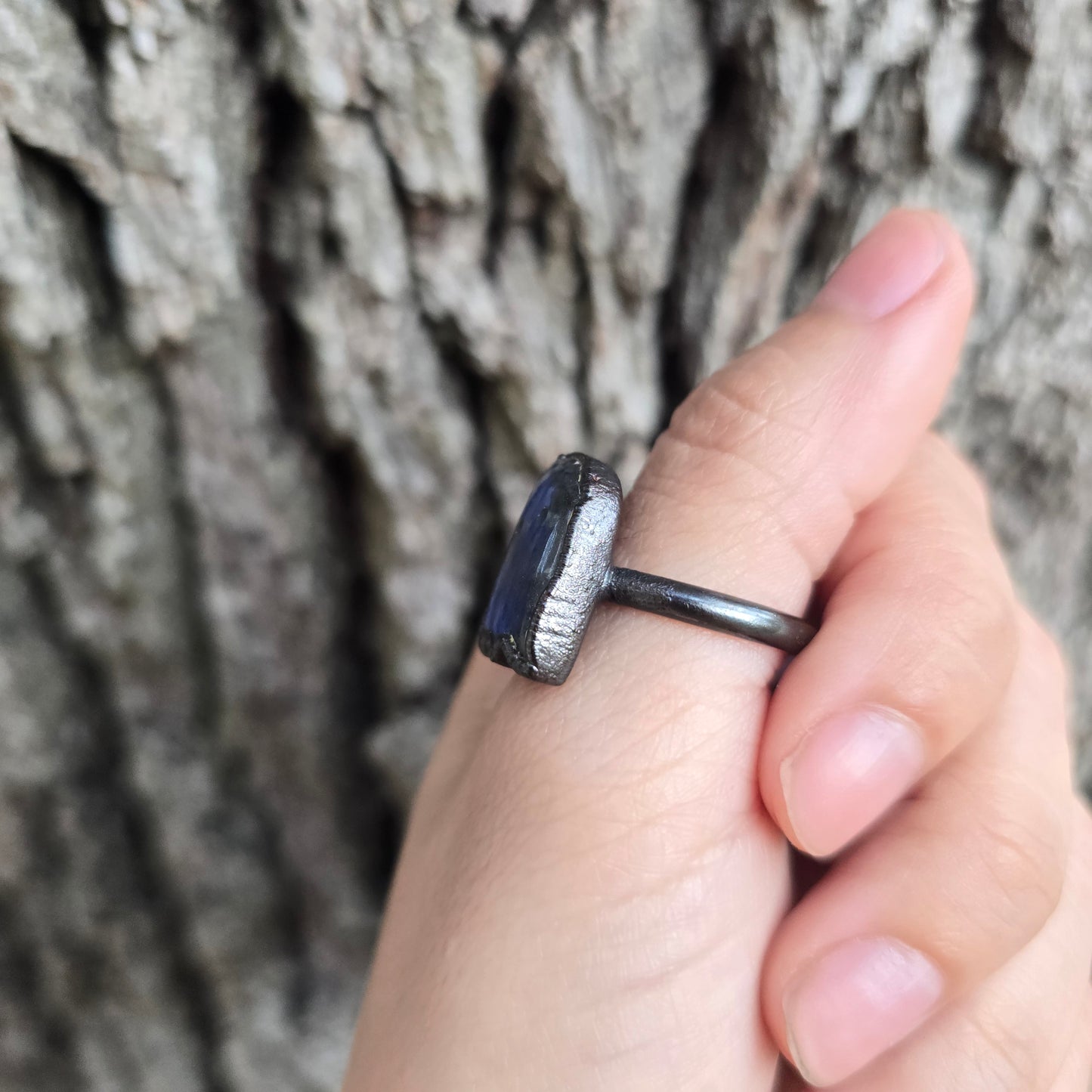 GHOST - Carved Labradorite Ring