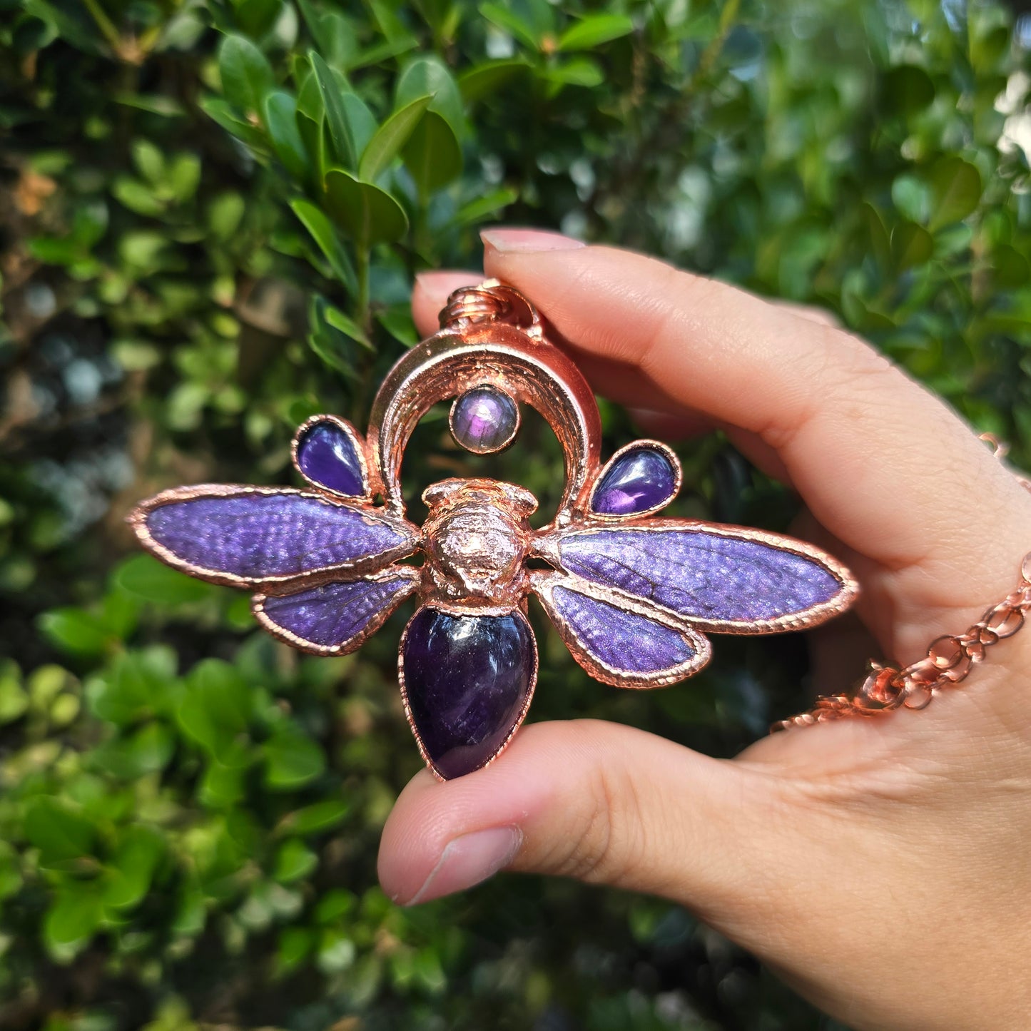 Real Electroformed Cicada Necklace