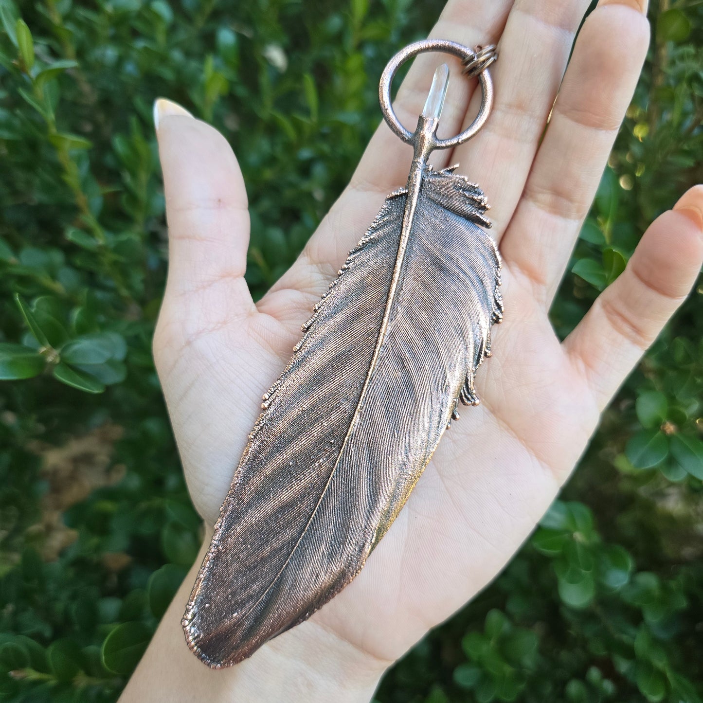 REAL Electroformed Feather - Labradorite