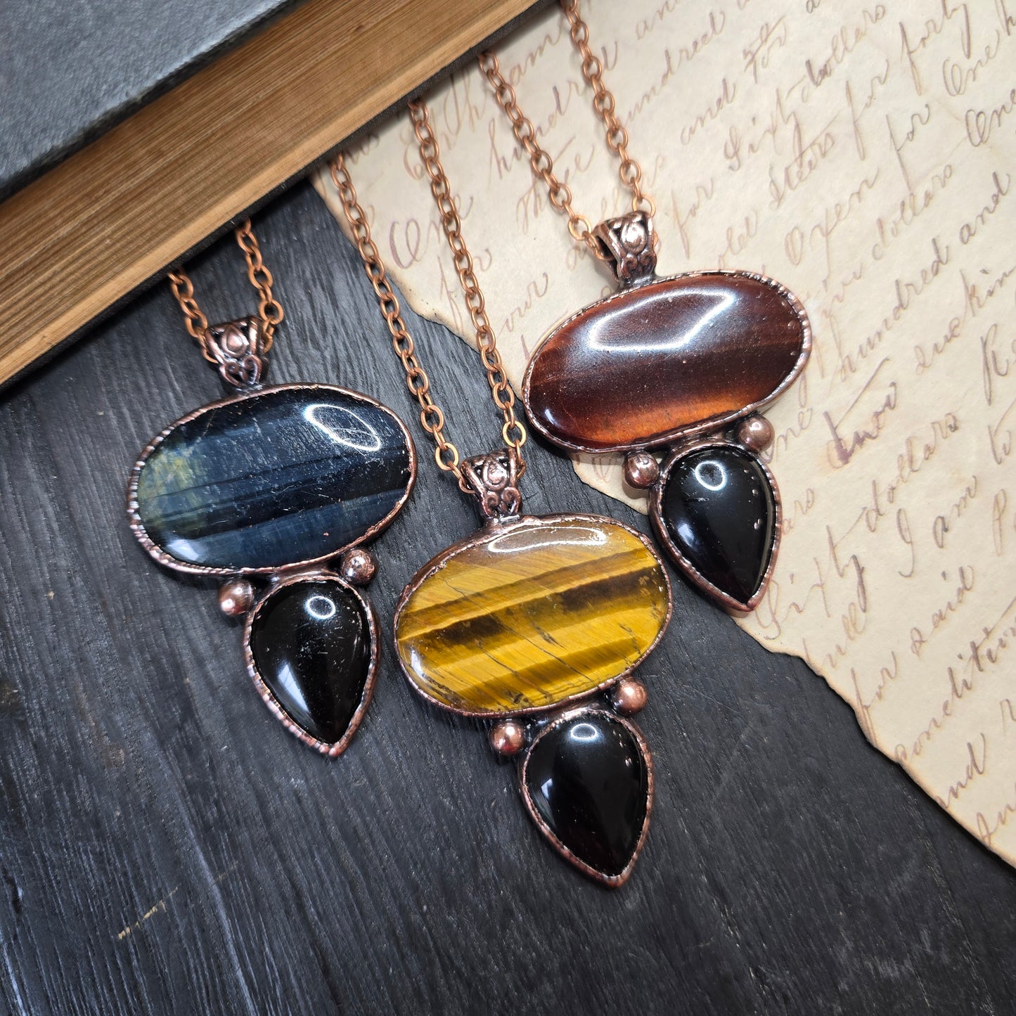 Tigers Eye & Smokey Quartz Necklaces