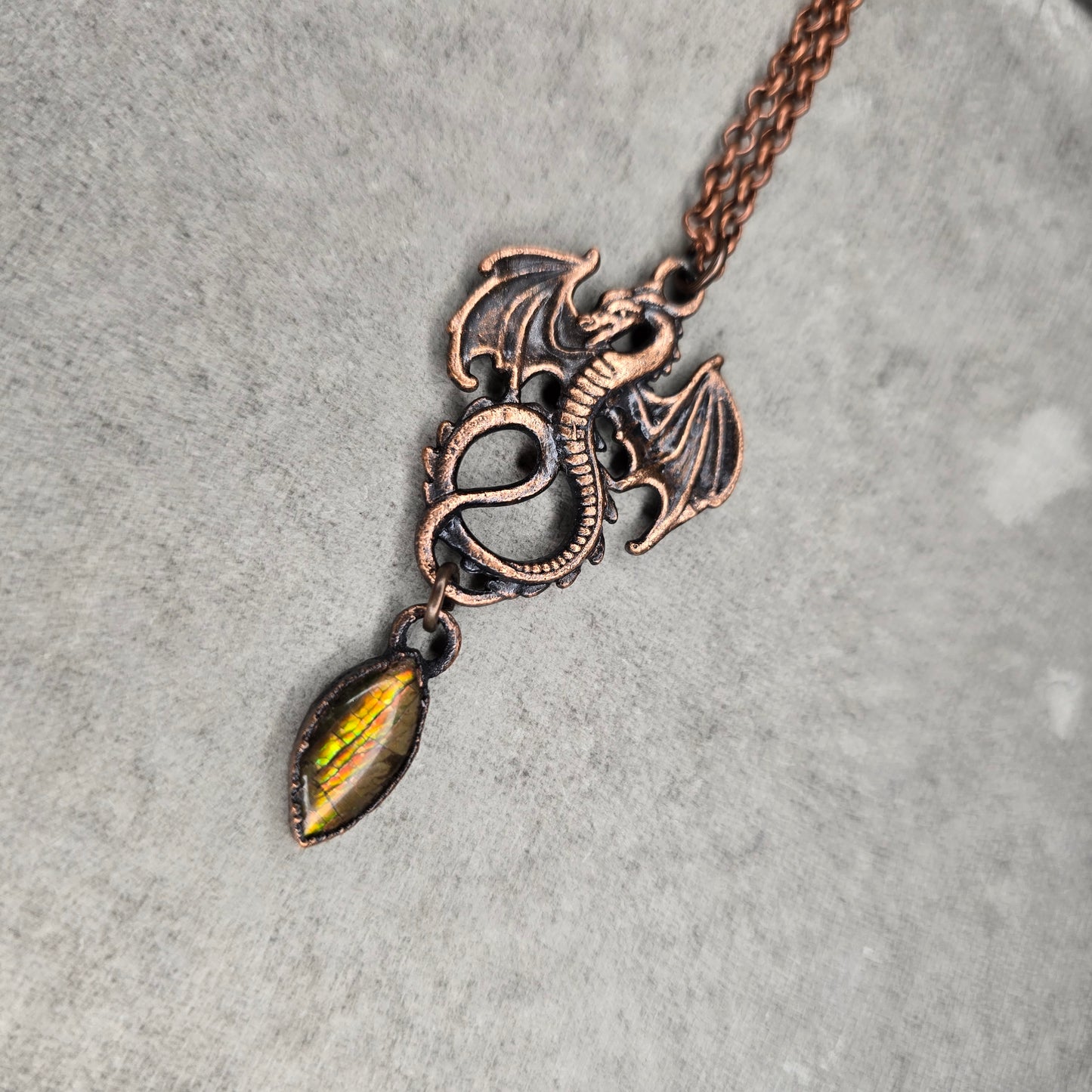 DRAGON - Ammolite Necklace