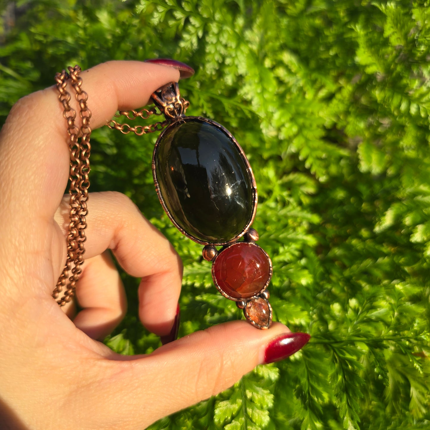 Fire Collection - Smokey Quartz, Fire Agate, & Sunstone