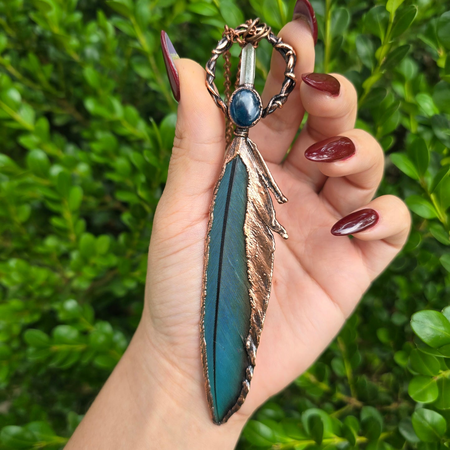 REAL Electroformed Macaw Feather #6