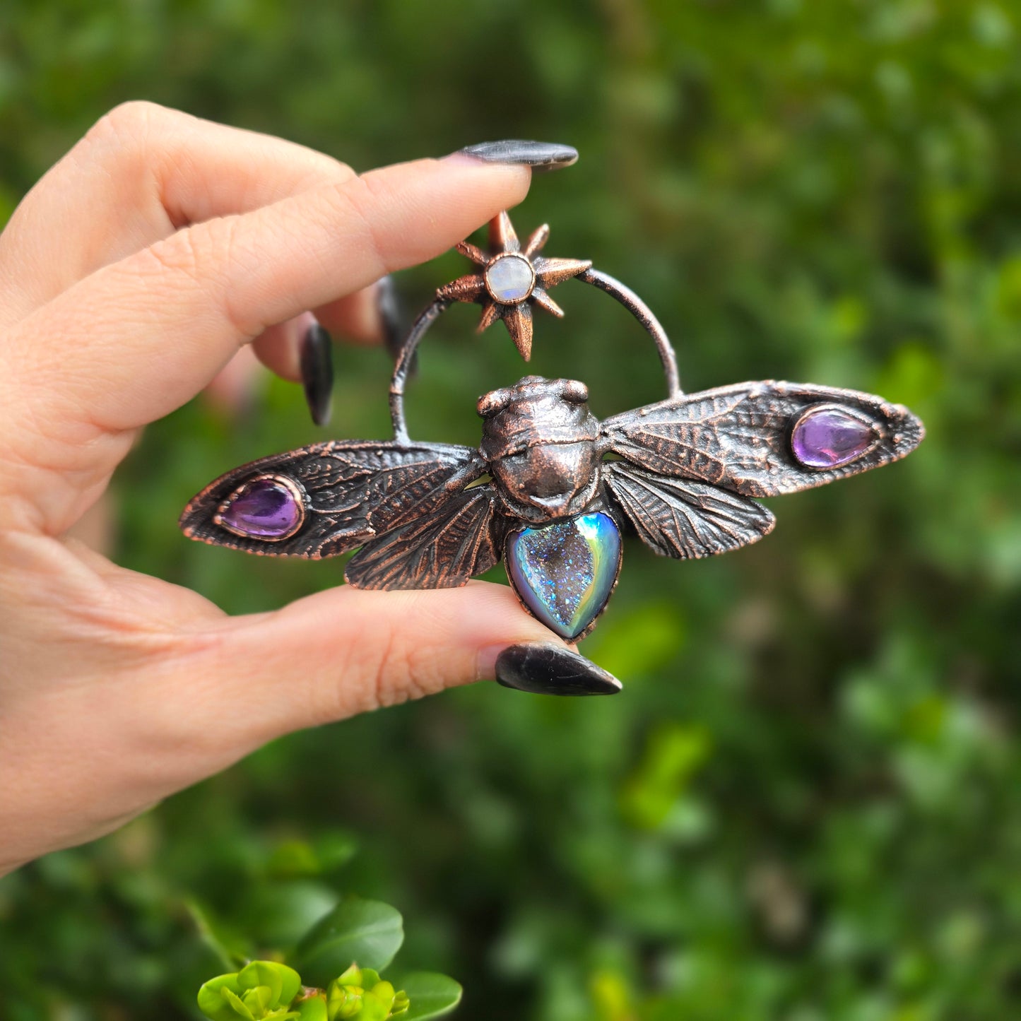 Real Electroformed Cicada Necklace