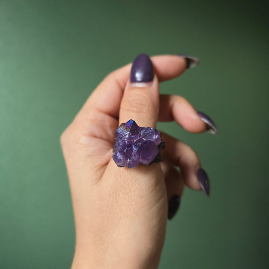 Amethyst Cluster Ring