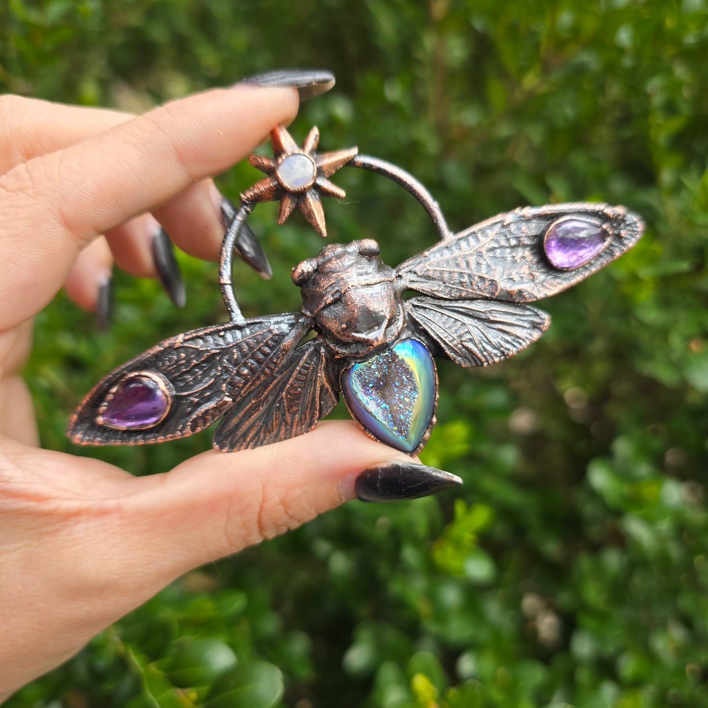 Real Electroformed Cicada Necklace