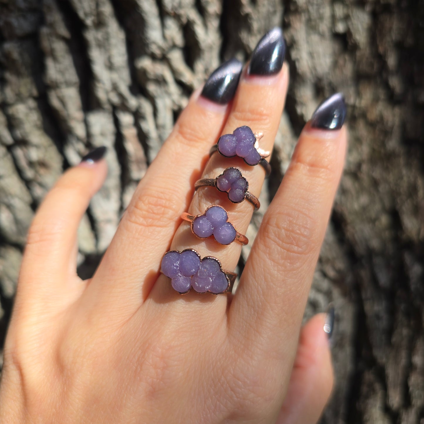 Grape Agate Rings