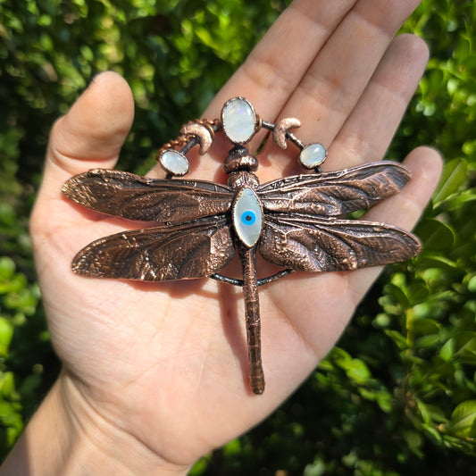 Real Electroformed Dragonfly Necklace