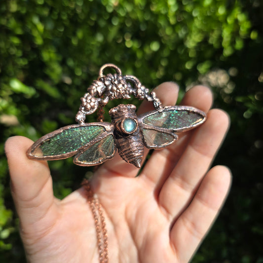 Real Electroformed Cicada Necklace #2