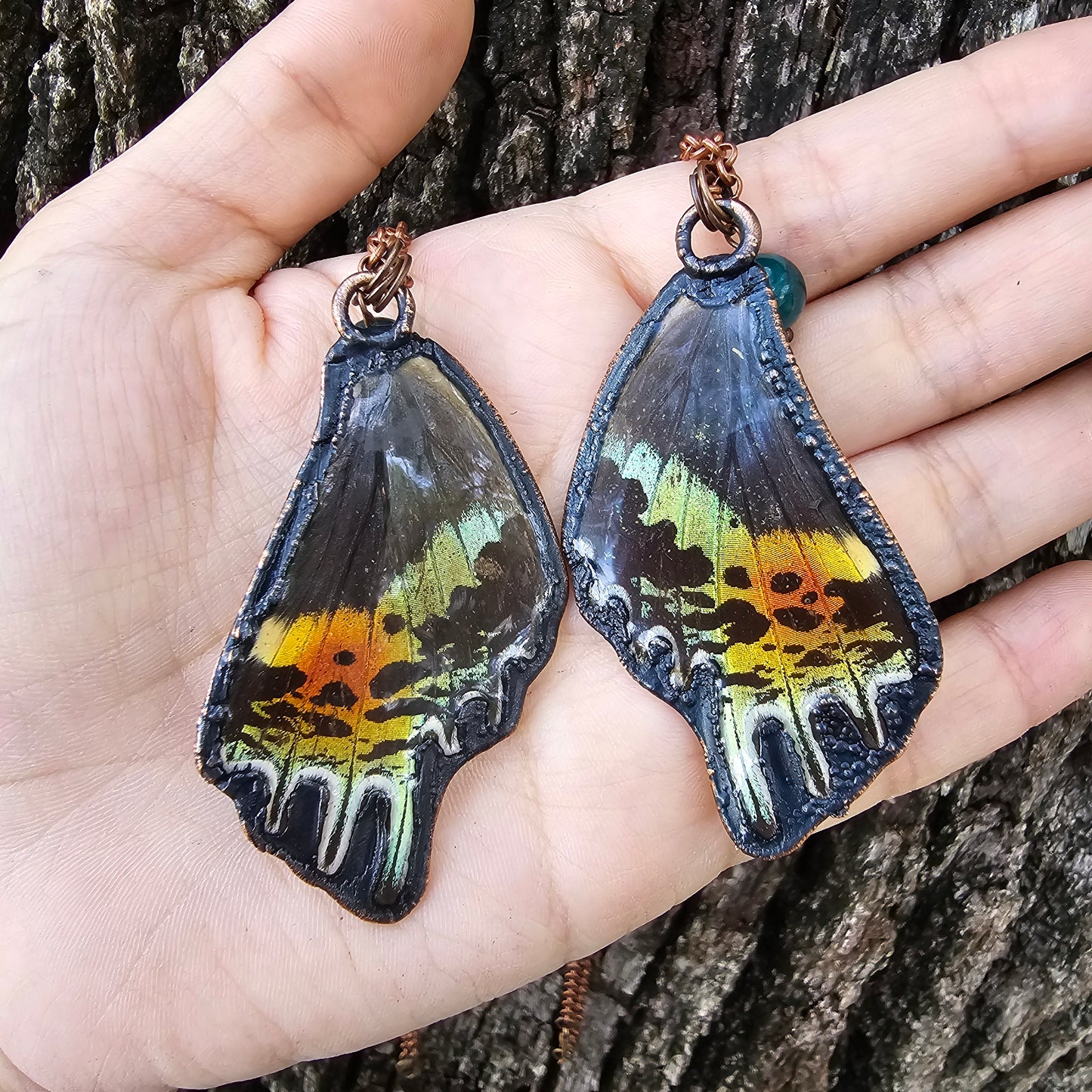 Real Butterfly Wing Necklaces #2