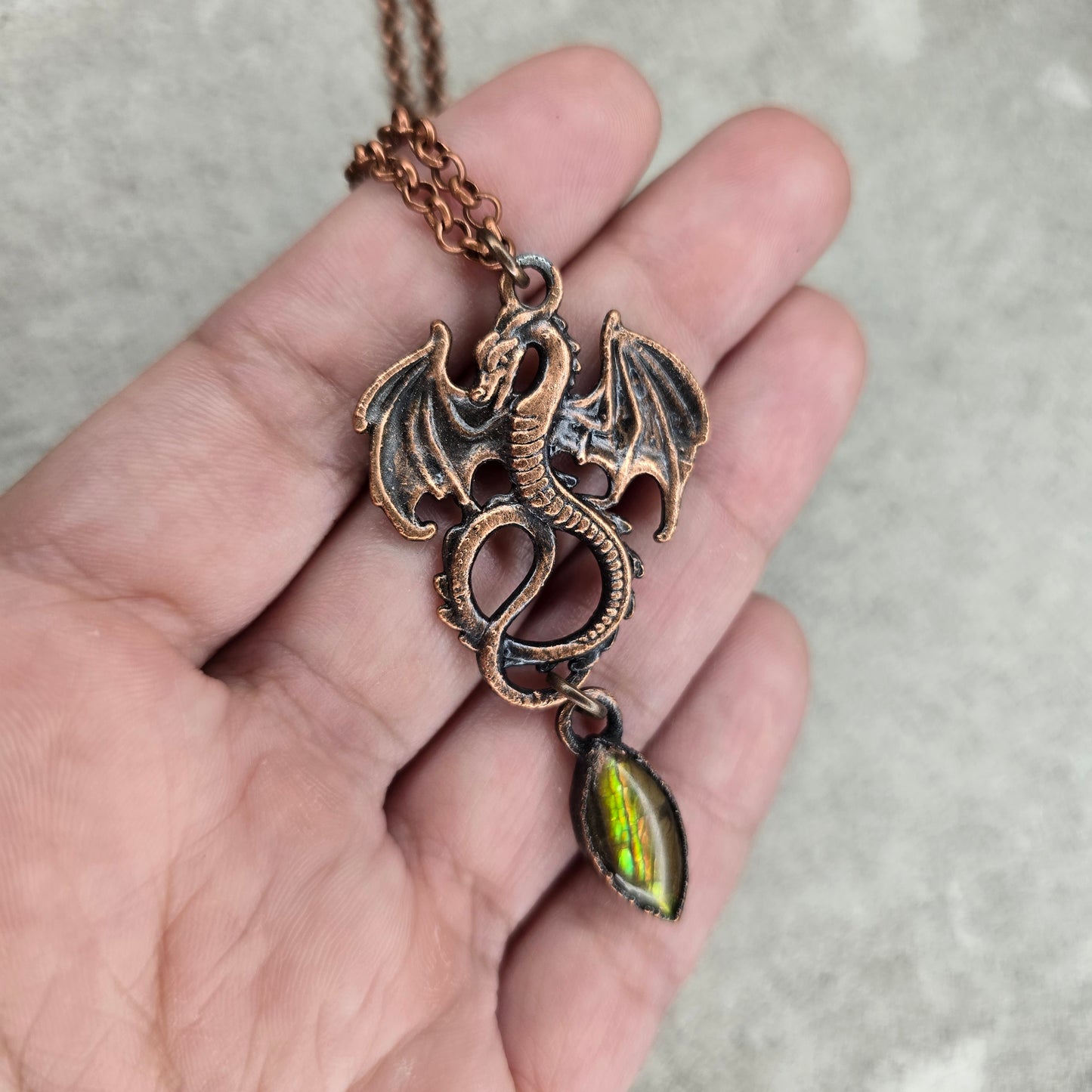 DRAGON - Ammolite Necklace