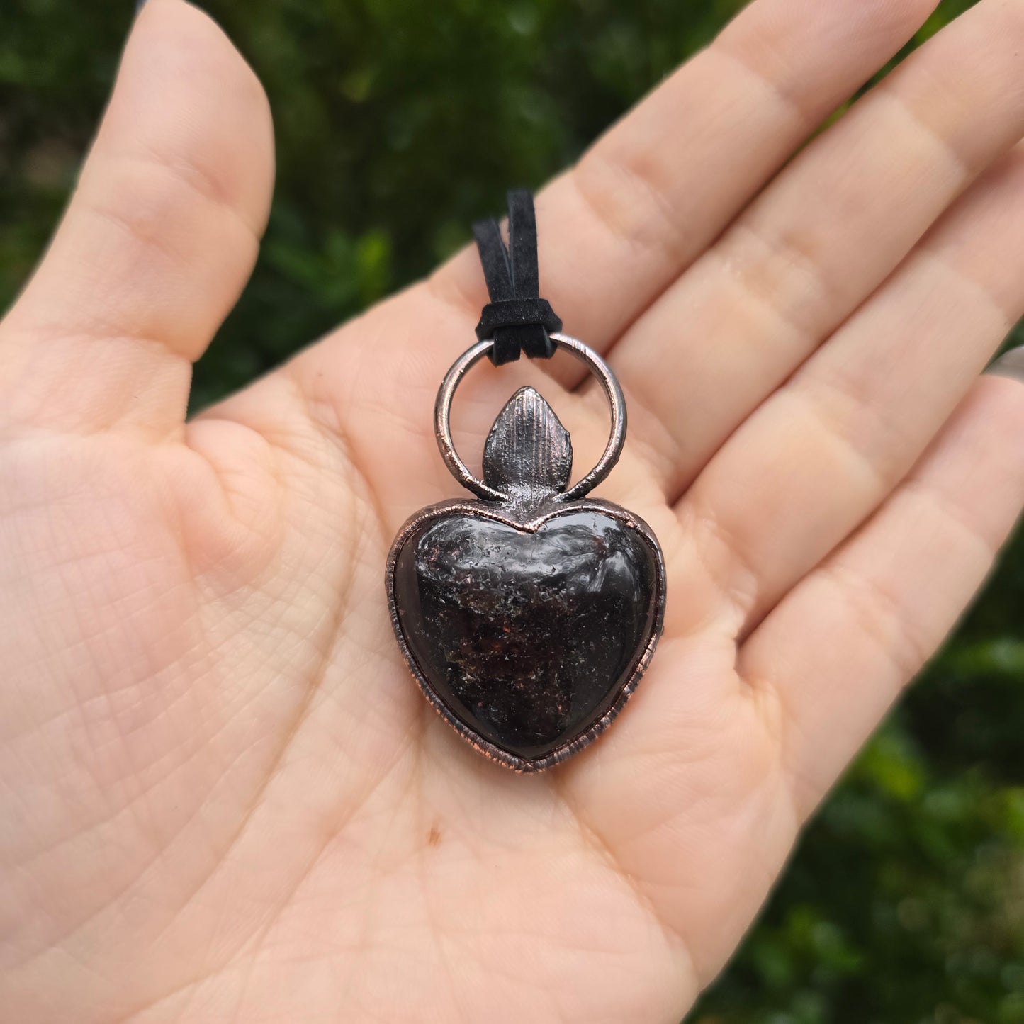 Garnet and Onyx Heart