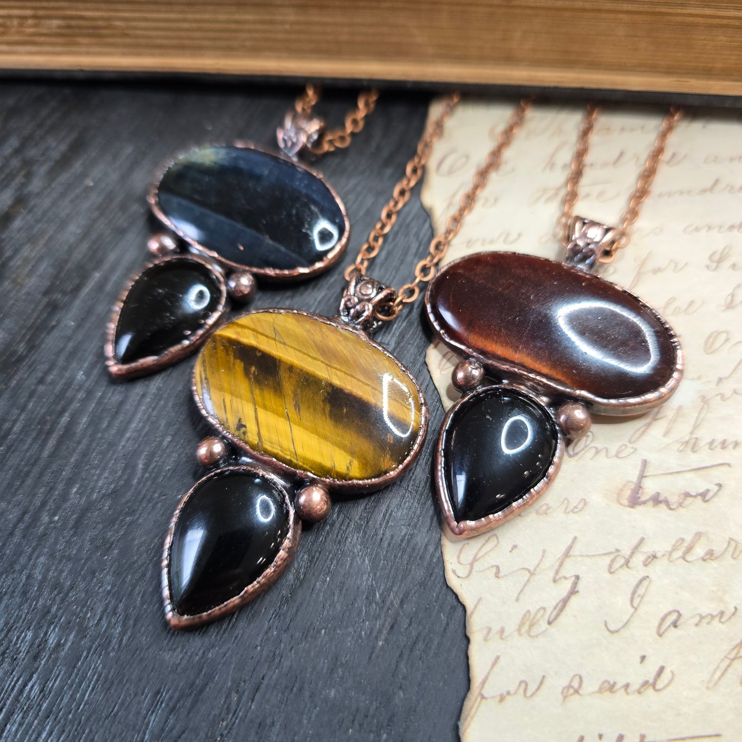 Tigers Eye & Smokey Quartz Necklaces