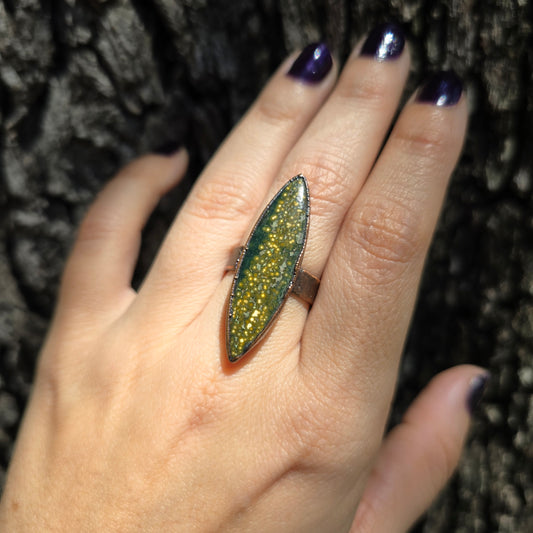 Ocean Jasper Electroformed Ring