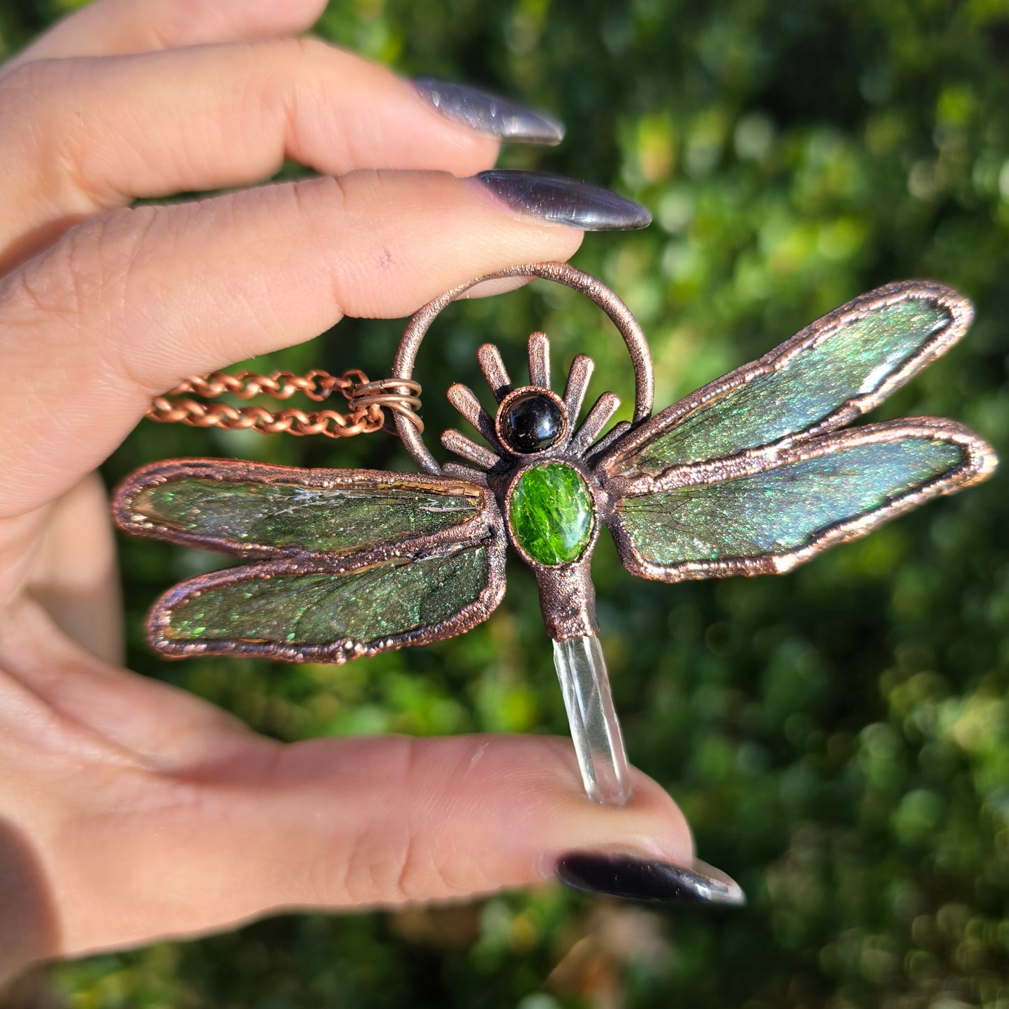 Diopside & Smokey Quartz Fairy