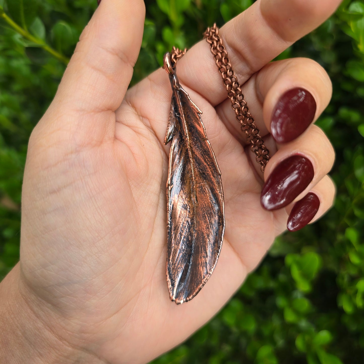 REAL Electroformed Macaw Feather #1