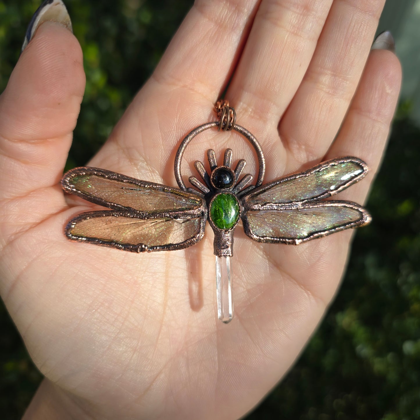 Diopside & Smokey Quartz Fairy