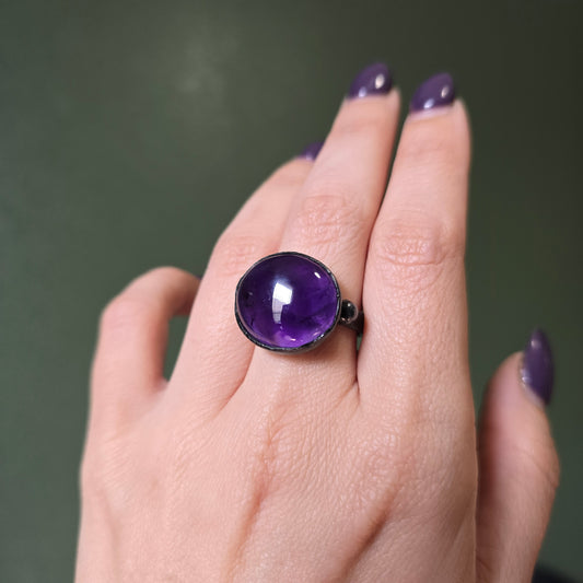 Amethyst Bubble Ring
