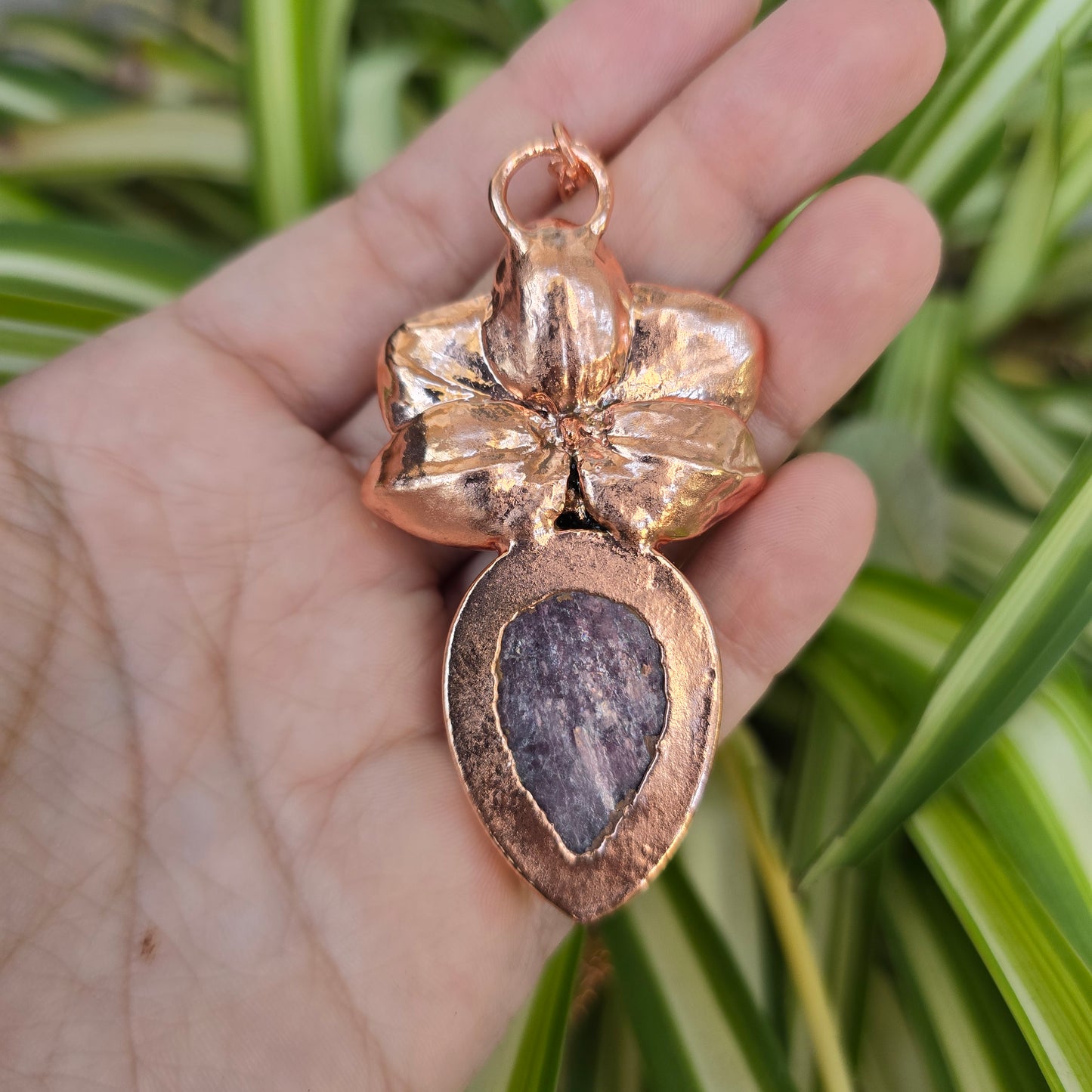 BOTANICAL BEAST- REAL Electroformed Orchid Necklace