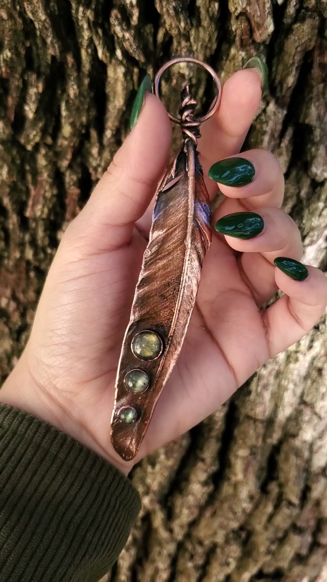 REAL Electroformed Feather